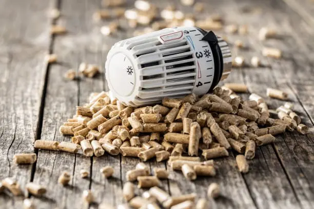 pellets y termostato calefacción